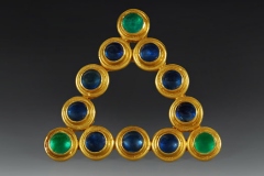 Sapphire and Emerald Brooch