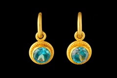 Blue Zircon Earrings