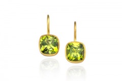 Peridot Cushion Earrings