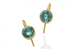 Blue Zircon Earrings