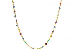 Multi-colored Gemstone Sautoir Necklace