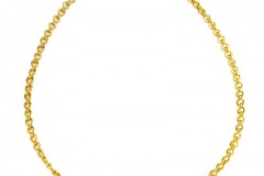 Flat Link Sailor's Knot Chain with Garnet Clasp