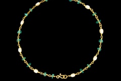 Apatite and Pearl Necklace