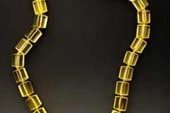 Lemon Quartz Necklace with Aquamarine Cabochon Clasp