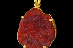 Garnet Drusy Pendant